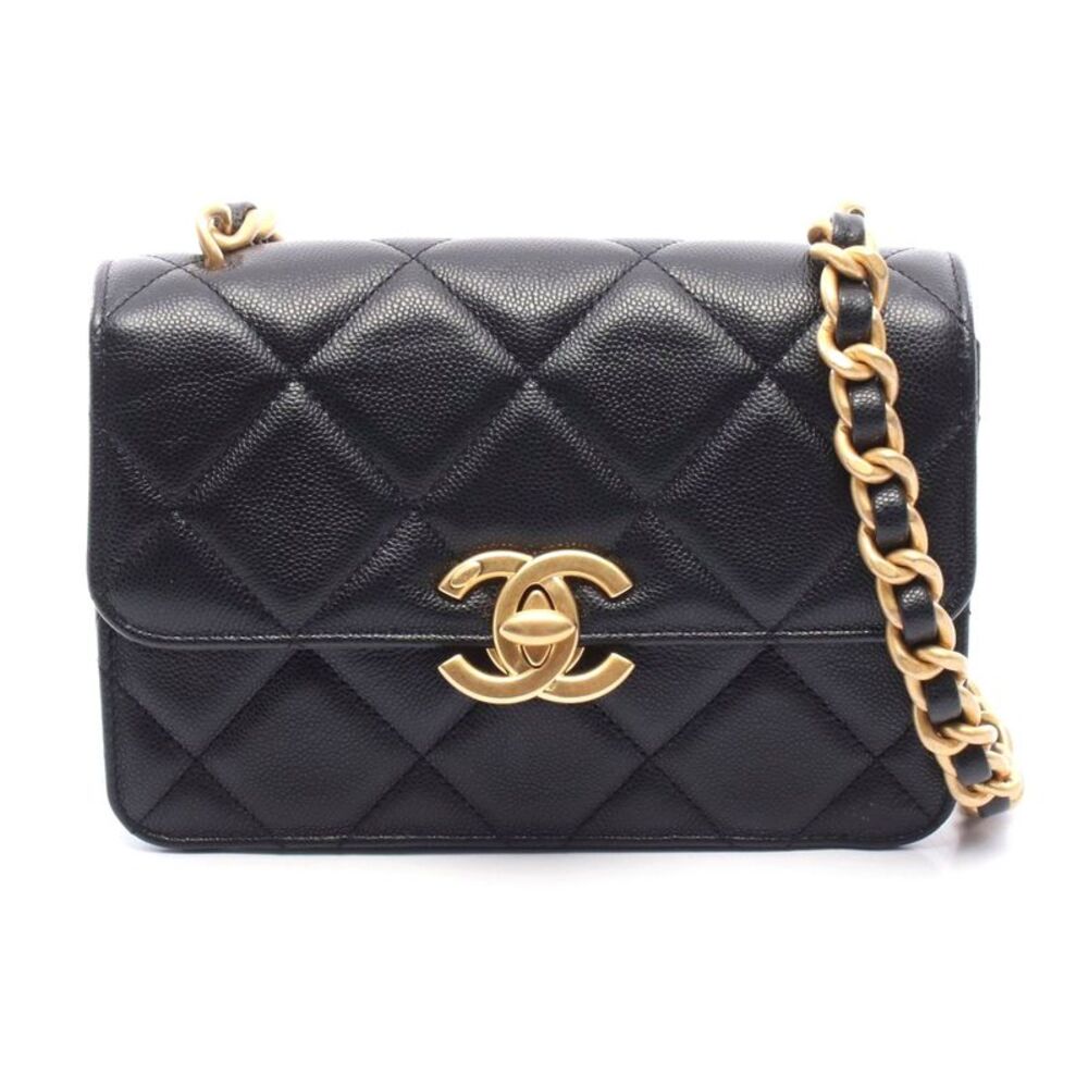 Chanel Matelasse Small Flap Shoulder Bag Black